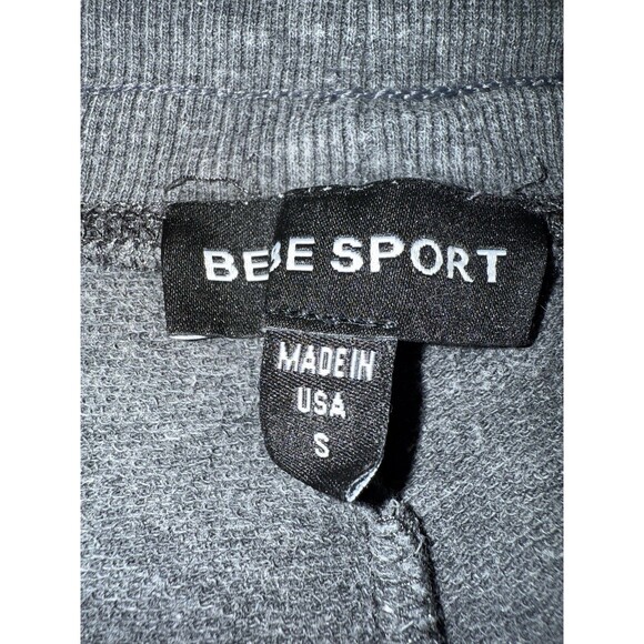 Bebe Sport Y2K Wide Leg Gray Lounge Pants Lace Trim Drawstring Small USA Made - Picture 8 of 11